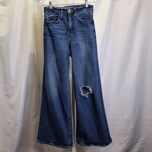 Old Navy Extra High Rise Sky-Hi Wide Leg Jeans Size 0